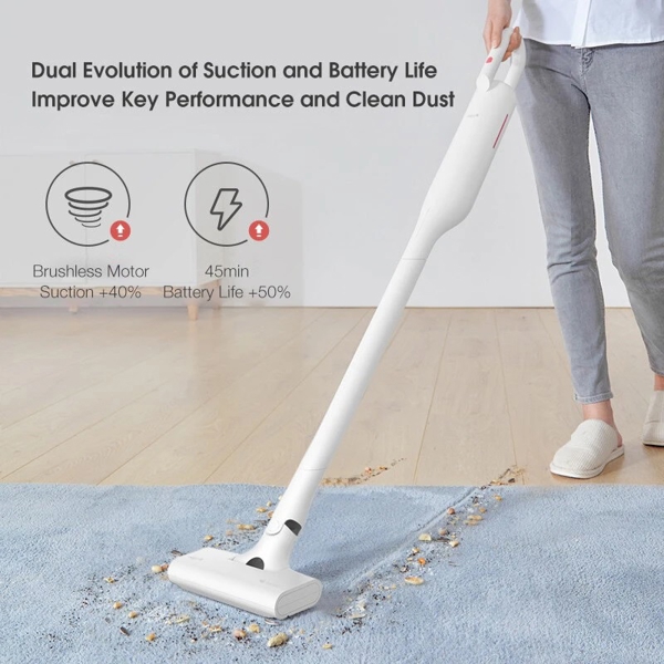 მტვერსასრუტი Xiaomi  Deerma VC01 100W, 06L, 78dB Wireless Vacuum Cleaner White