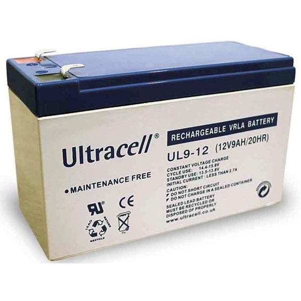 აკუმლატორი Ultracell UL9-12 Rechargeable Battery, 9Ah, 12V, White