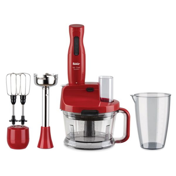 ხელის ბლენდერი Fakir Mr. Chef Quadro Blender Set, 1000W, Red