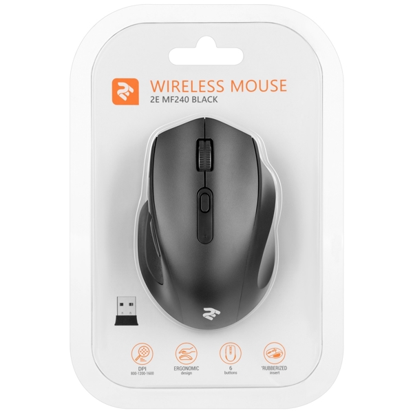 მაუსი 2E MF240WB, Wireless Mouse, Black