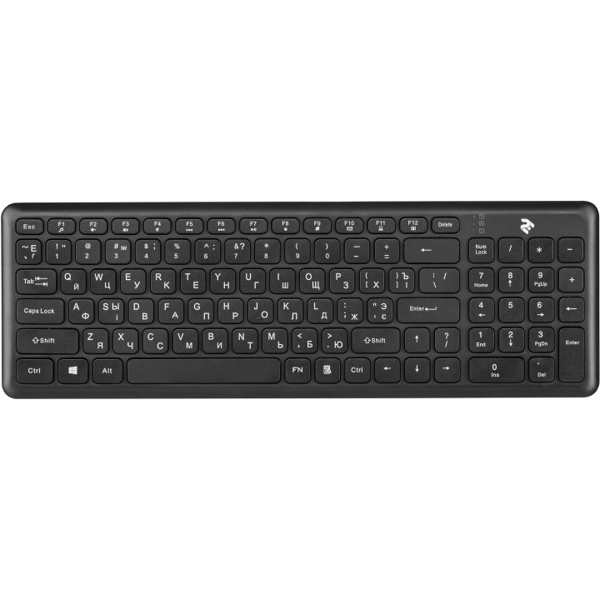 2E KS230WB, USB, Wireless Keyboard, Black