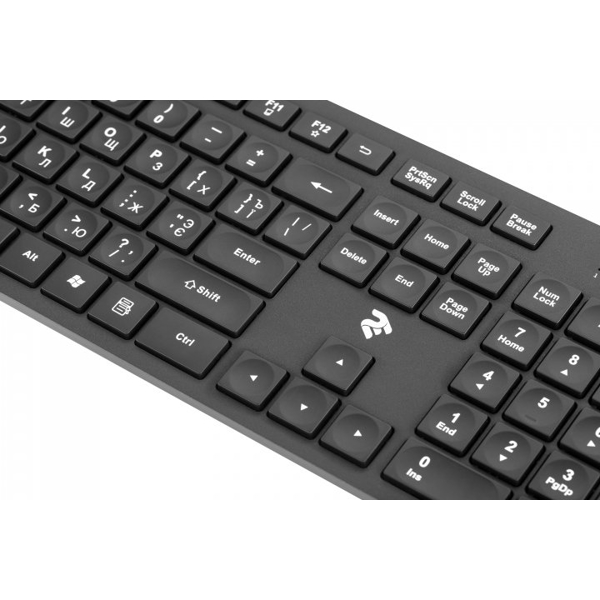 კლავიატურა + მაუსი 2E MK420WB Wireless Keyboard and Mouse, Black