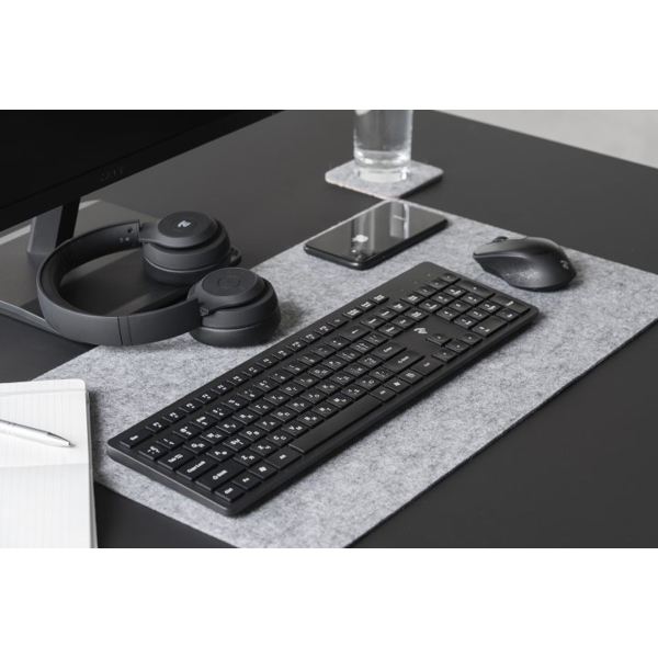 კლავიატურა+მაუსი 2E MK420WB Wireless Keyboard and Mouse, Black