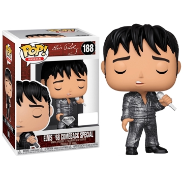 ელვის აარონ პრესლი Funko POP FUN254976 Rocks Elvis Presley Elvis '68 Comeback Special