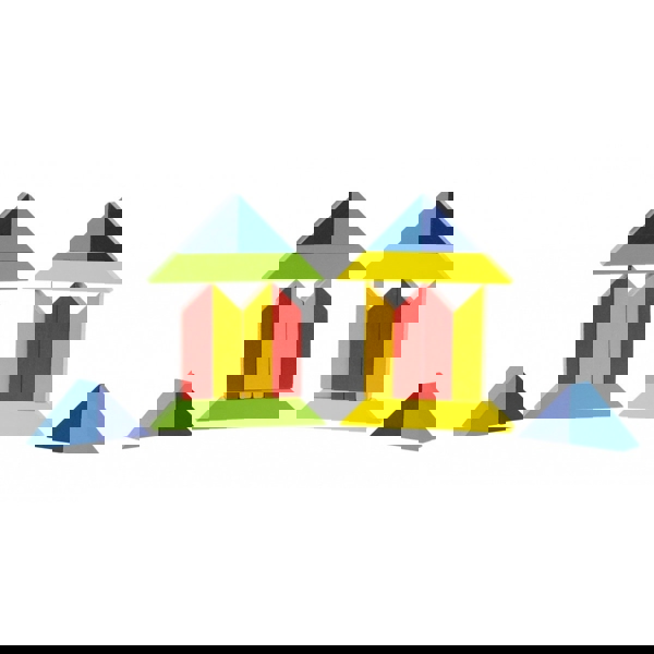 ასაწყობი ხის ფაზლი Goki 57572-3, World of shapes - square, 20part