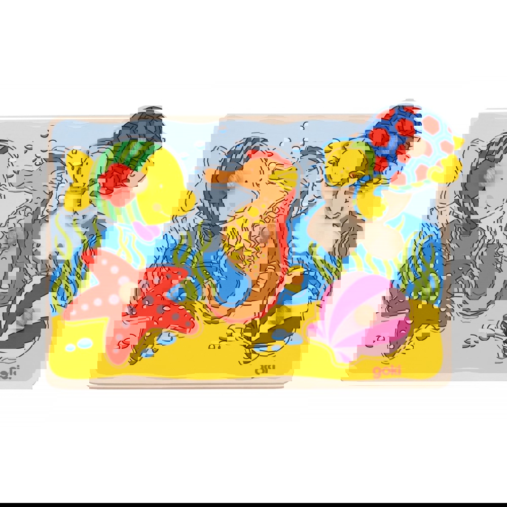 Goki 57515G-4, Puzzle Sea inhabitants, 5pcs