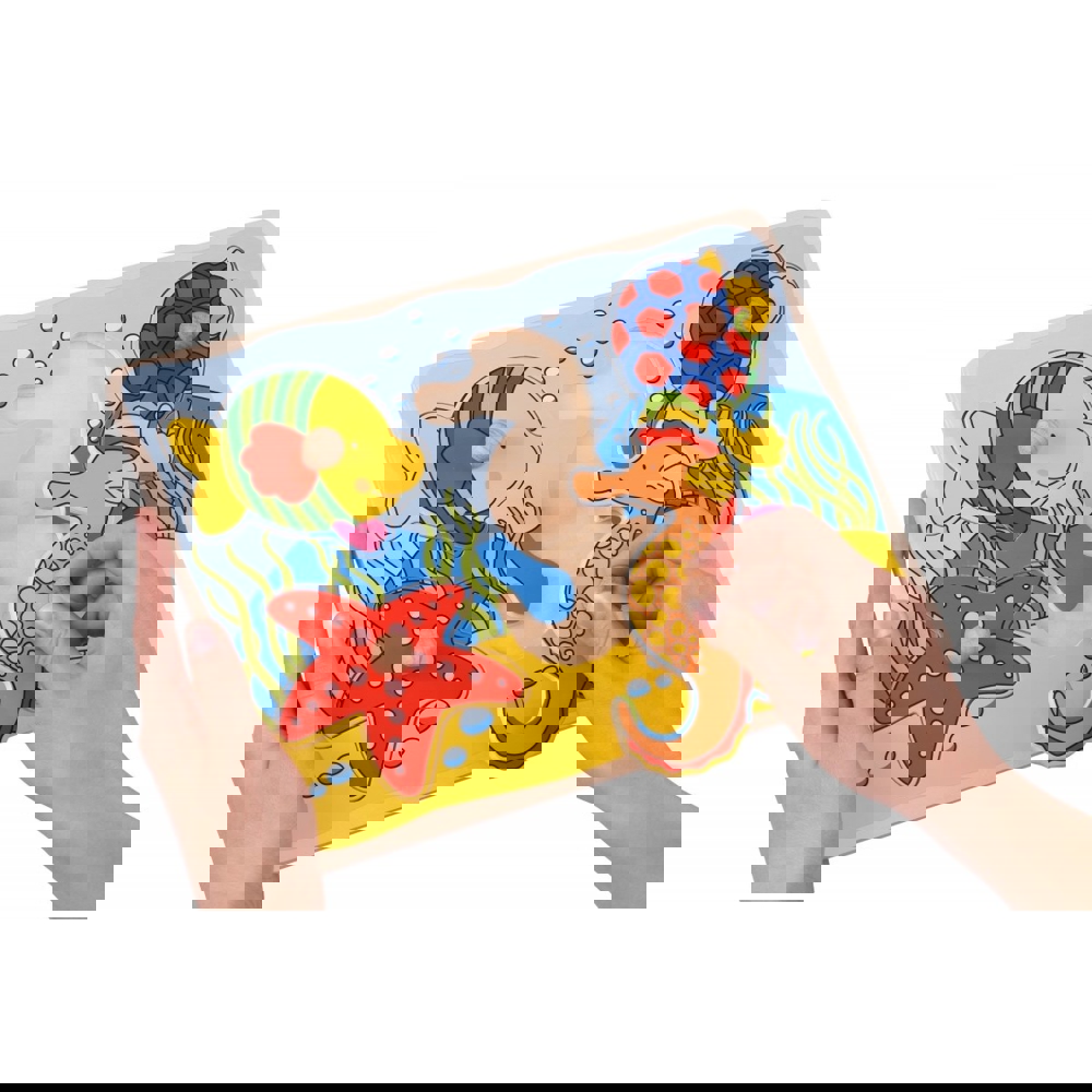 Goki 57515G-4, Puzzle Sea inhabitants, 5pcs