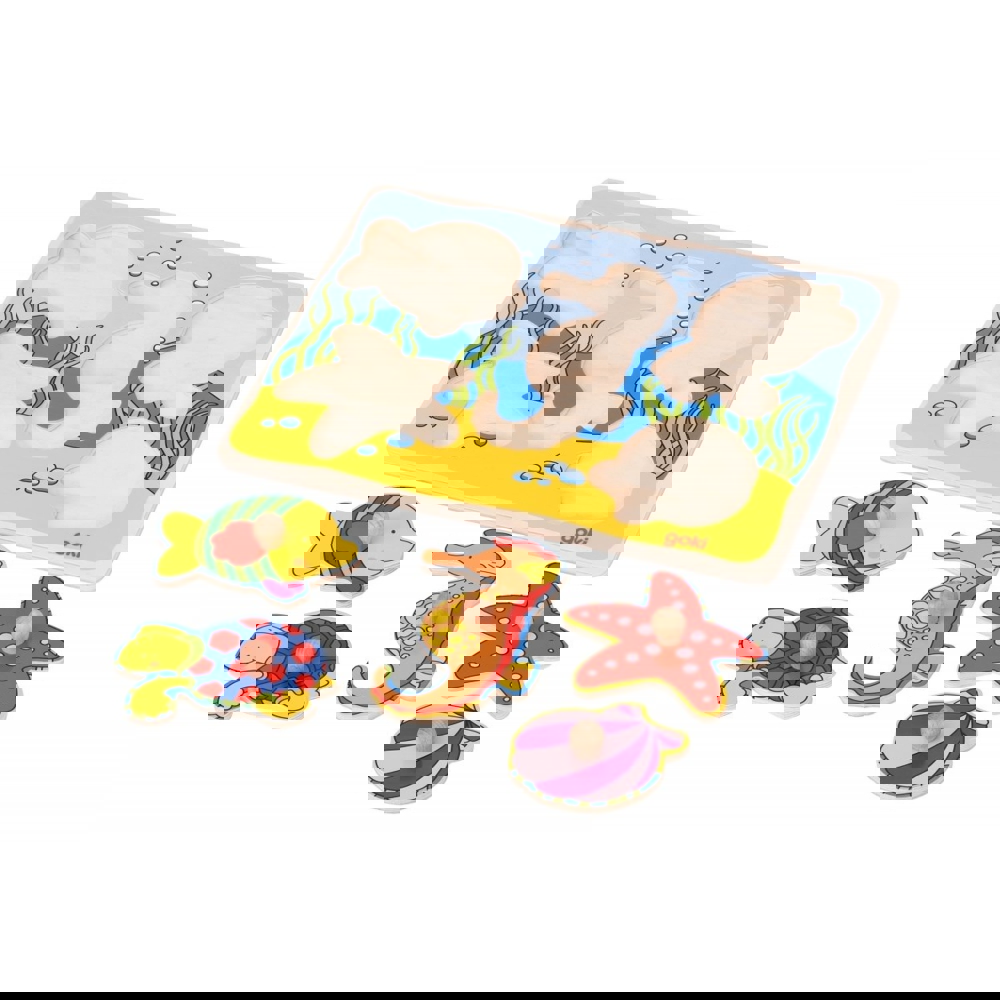 Goki 57515G-4, Puzzle Sea inhabitants, 5pcs