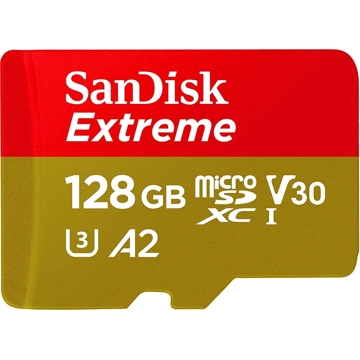 მეხსიერების ბარათი SanDisk SDSQXA1-128G-GN6GN Extreme Memory Card For Mobile Gaming, 128GB, Red/Gold