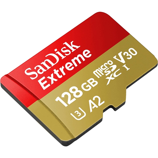 მეხსიერების ბარათი SanDisk SDSQXA1-128G-GN6GN Extreme Memory Card For Mobile Gaming, 128GB, Red/Gold