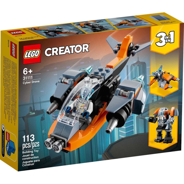 ასაწყობი თვითმფრინავი Lego 31111, Creator Cyber Drone