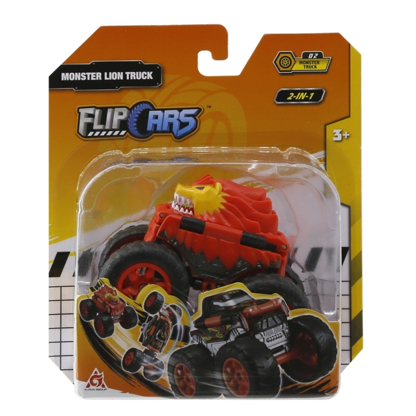 მანქანა ტრანსფორმერი Flip Cars EU463875A-02 2-in-1 Flip Vehicle Monster Lion Truck