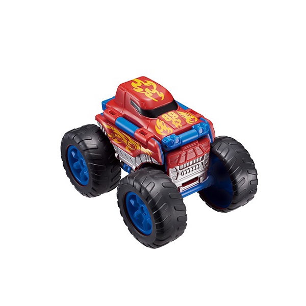 მანქანა ტრანსფორმერი Flip Cars EU463875A-01 2-in-1 Flip Vehicle Monster Wolf Truck