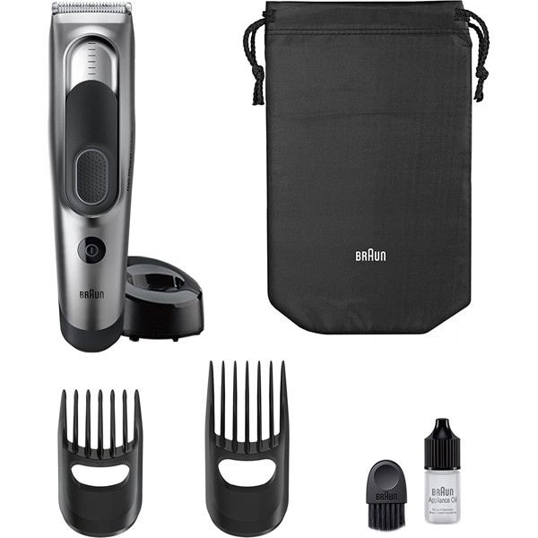 თმის საკრეჭი Braun HC5090, Hair clipper, Silver/Black