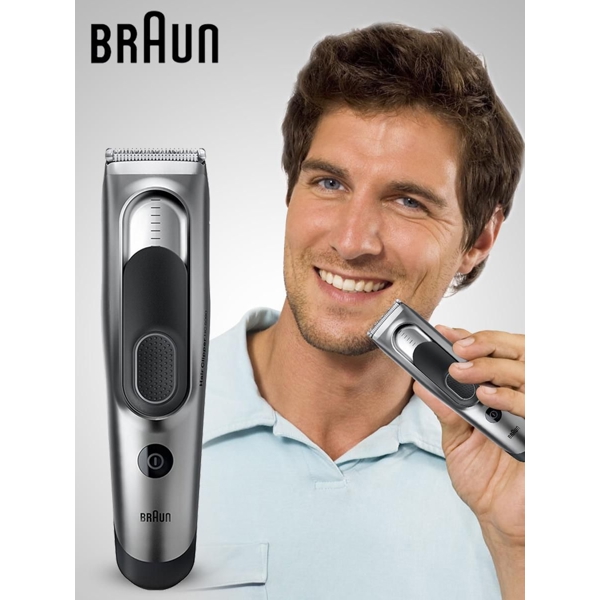 თმის საკრეჭი Braun HC5090, Hair clipper, Silver/Black