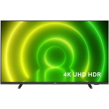 ტელევიზორი Philips 43PUS7406/60 43", 4K Ultra HD LED, Android TV OS, HDMI, USB, RJ-45, Wi-Fi, Bluetooth, Black