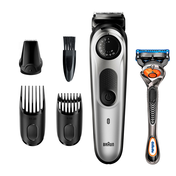 ტრიმერი Braun BT5265, Beard Trimmer with Gillette Fusion5 ProGlide razor, Gray/Black