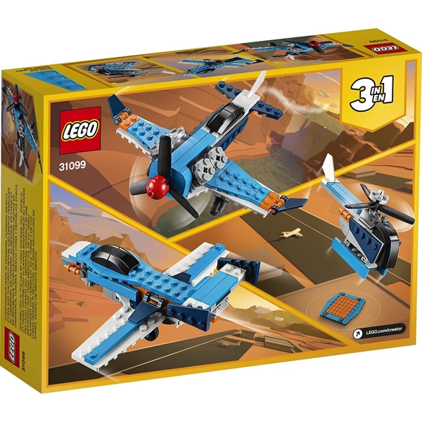 ასაწყობი თვითმფრინავი Lego 31099, Creator Propeller