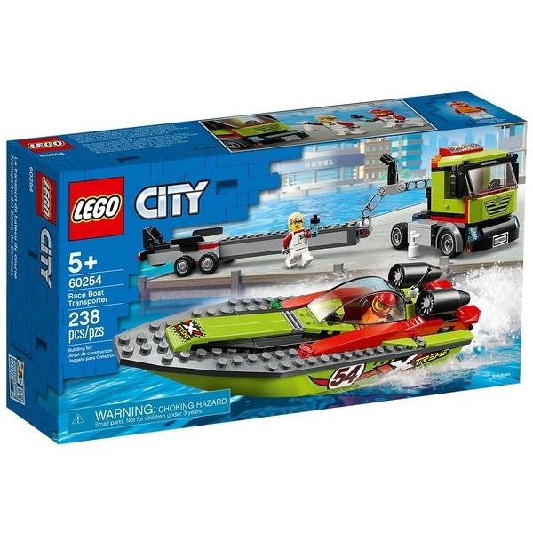 გადამზიდი მანქანა Lego 60254 Race Boat Transporter 238Pcs