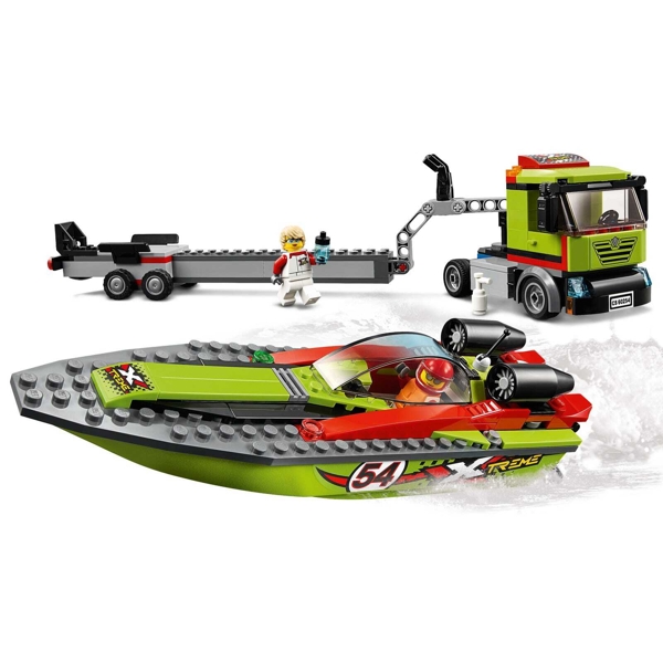 გადამზიდი მანქანა Lego 60254 Race Boat Transporter 238Pcs