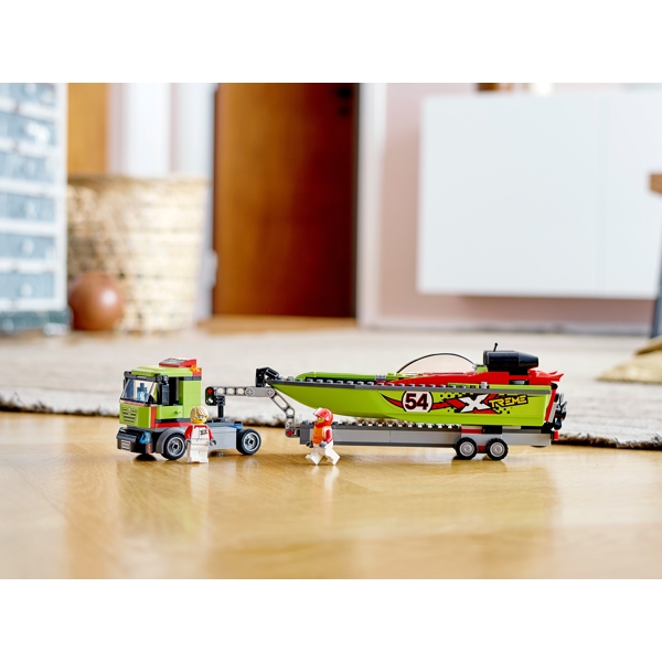 გადამზიდი მანქანა Lego 60254 Race Boat Transporter 238Pcs