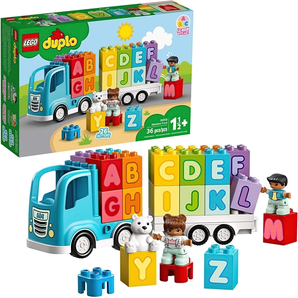 სათამაშო ავტობუსი Lego 10915 DUPLO Truck Alphabet, 36Pcs