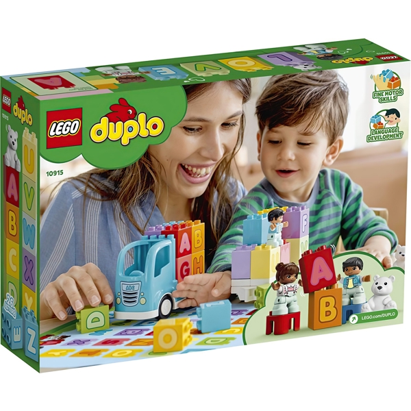 სათამაშო ავტობუსი Lego 10915 DUPLO Truck Alphabet, 36Pcs