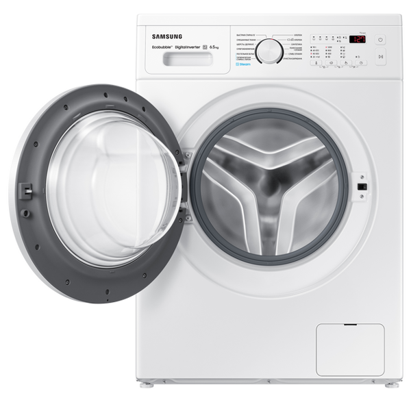 სარეცხი მანქანა Samsung WW65A4S21EE/LP 6.5 KG, 1200 Rpm, A+++, 75Db, Inventer, Ecobubble, White