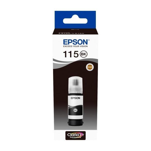 კარტრიჯის მელანი Epson EcoTank 115 I/C (b) L8160/L8180 Pigment Black INK Bottle