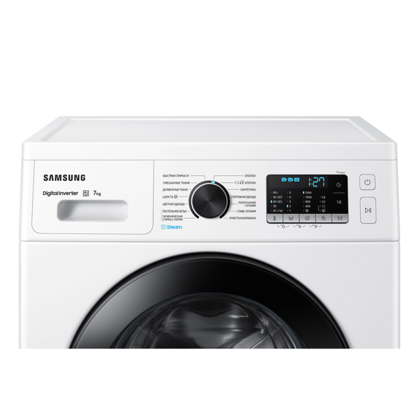 სარეცხი მანქანა Samsung WW70A5S20KELP 7kg, 1200RPM, A+++, Electronic / Touch, White