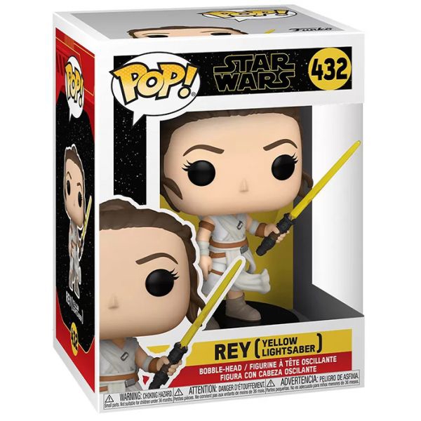 სათამაშო საკოლექციო ფიგურა Funko POP FUN25491057 Bobble Star Wars Ep 9 Rey w/ Yellow 