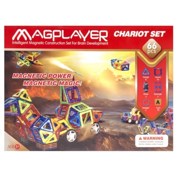 ასაწყობი კონსტრუქცია Magplayer MPA-66 Designer magnetic 66Pcs