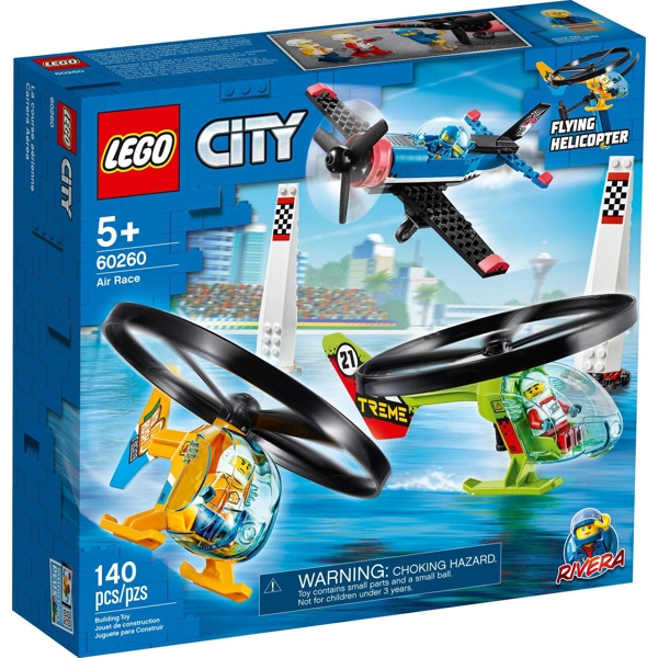 ასაწყობი თვითმფრინავი Lego 60260 City Air Race 140Pcs