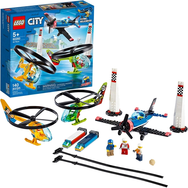 ასაწყობი თვითმფრინავი Lego 60260 City Air Race 140Pcs