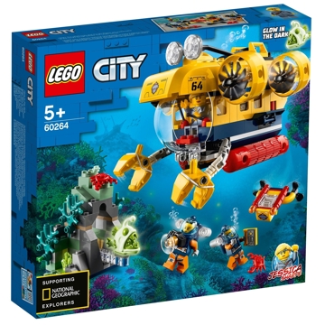 სათამაშო წყალქვეშა ნავი Lego 60264 Ocean Exploration Submarine 286Pcs