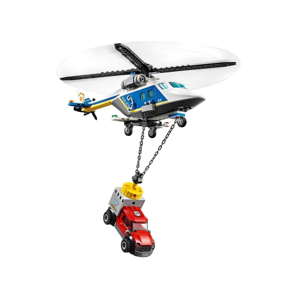 ასაწყობი თვითმფრინავი Lego 60243 Police Helicopter Chase 212Pcs