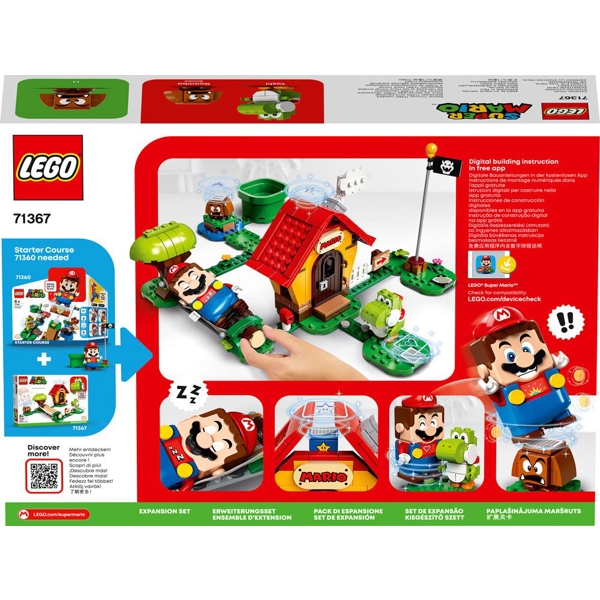 ასაწყობი კონსტრუქცია Lego 71367 Constructor Super Mario, House Of Mario And Yoshi, Additional Set, 205Pcs