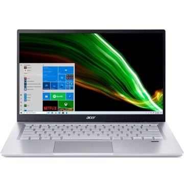 ნოუთბუქი Acer NX.AB1ER.00M Swift 3 14" FHD, Ryzen 7 5700U, 8GB, 256GB SSD, Integrated, Pure Silver