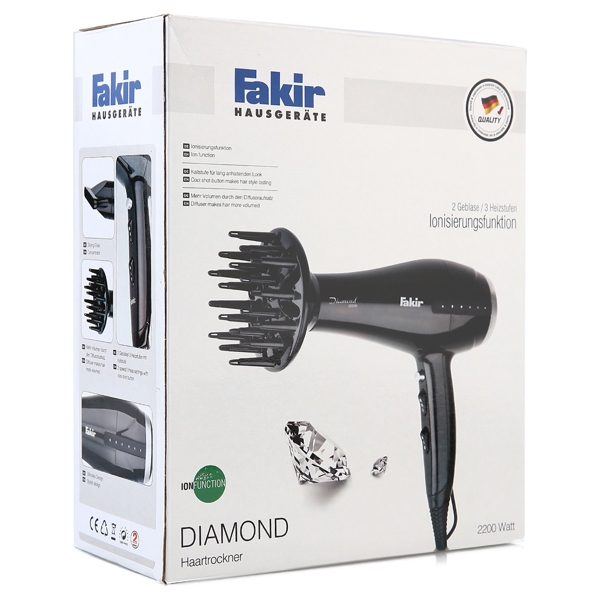 თმის საშრობი Fakir Diamond 2200W Black