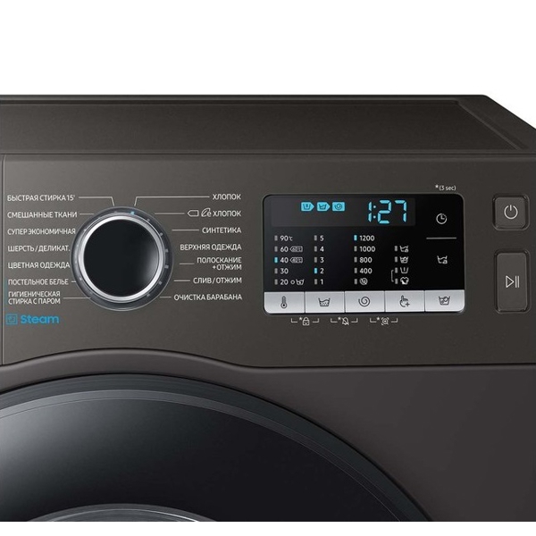 სარეცხი მანქანა Samsung WW80AAS21AX 8kg, A, 1200Rpm, Gray