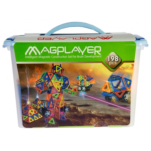 ასაწყობი კონსტრუქცია Magplayer MPT-198,  Designer magnetic set 198e