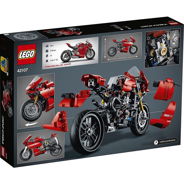 ასაწყობი მოტოციკლი Lego 42107,Technic Ducati Panigale V4 R