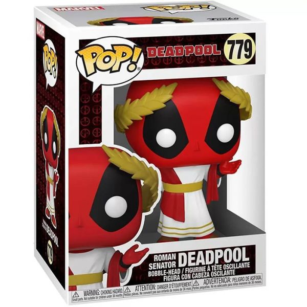 სათამაშო საკოლექციო ფიგურა Funko POP FUN2549969 Bobble Marvel 30th Roman Senator Deadpool 54657