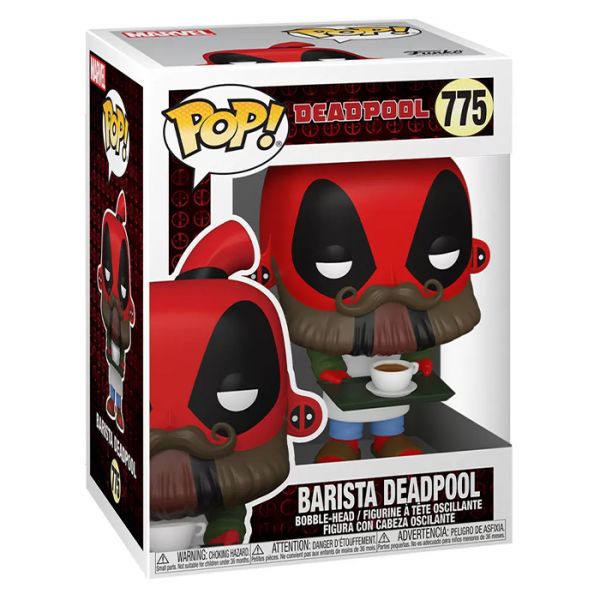 სათამაშო საკოლექციო ფიგურა Funko POP FUN2549960 Bobble Marvel Deadpool 30th Coffee Barista 54653