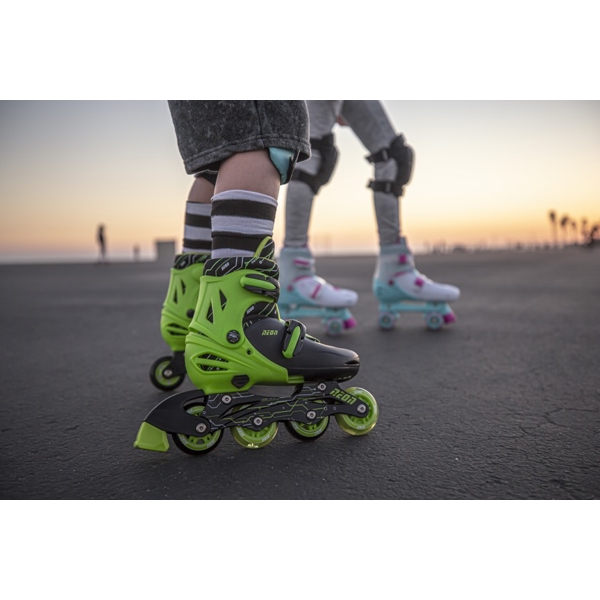 როლიკები Neon NT09G4 Combo Skates 2-in-1 (Size 30-33) Green 