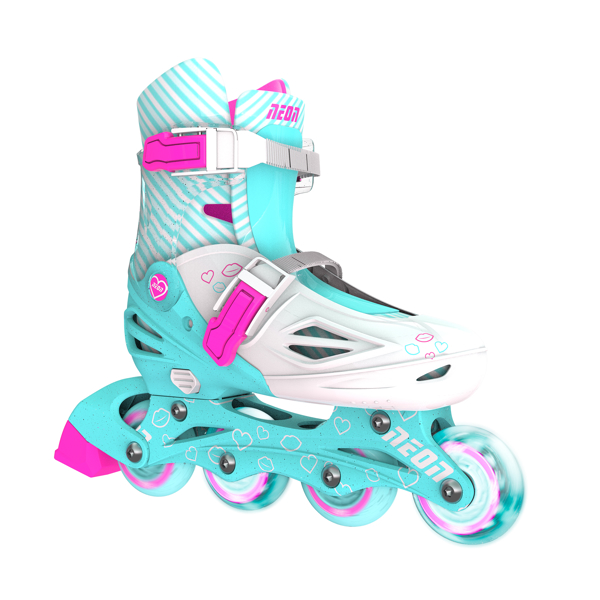 Neon NT09T4 Combo Skates 2-in-1 (Size 30-33) Teal Pink