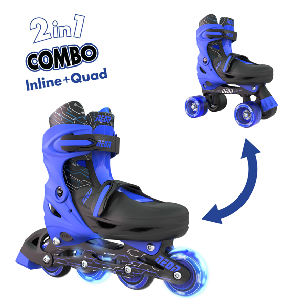 როლიკები Neon NT09B4 Combo Skates 2-in-1 (Size 30-33) Blue