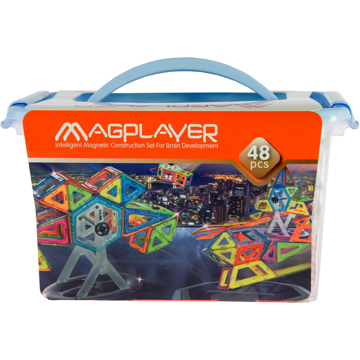 მაგნიტური კონსტრუქტორი Magplayer MPT-48 Designer magnetic set 48 e