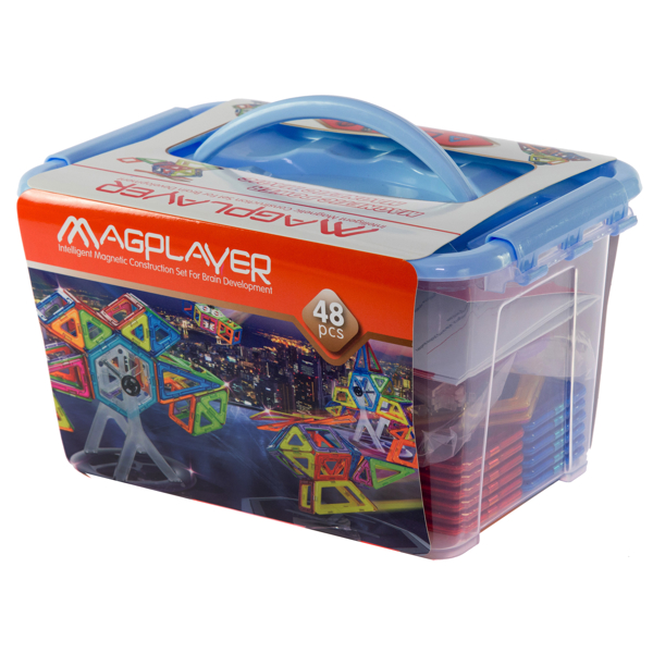 მაგნიტური კონსტრუქტორი Magplayer MPT-48 Designer magnetic set 48 e