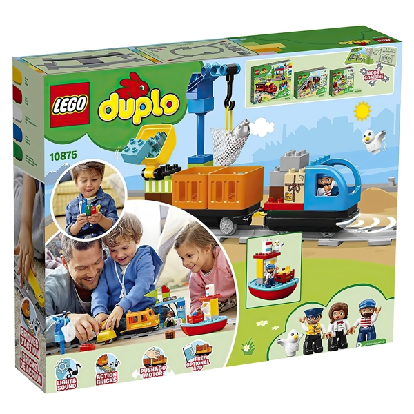 ასაწყობი მატარებელი Lego 10875, Duplo Cargo Train